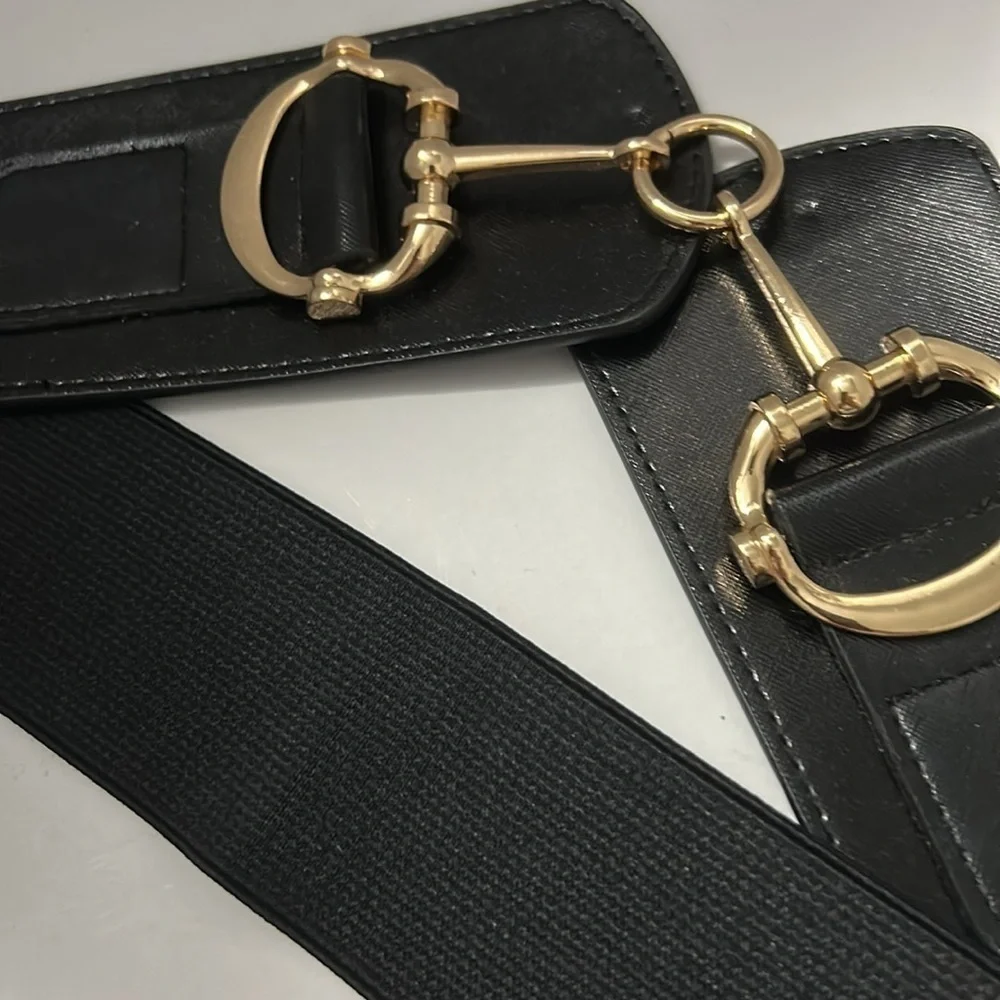 Women’s Black Belt with Gold Accents